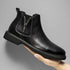 Elegant Narrow Width Chelsea Boots for Men - Genuine Leather Ankle Shoes with Zippers in British Style